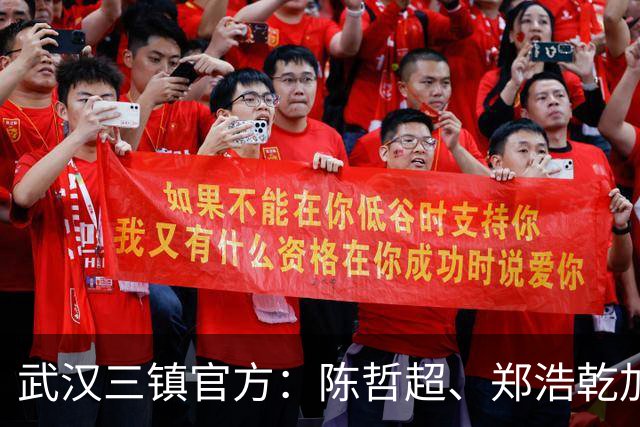 武汉三镇官方：陈哲超、郑浩乾加盟球队